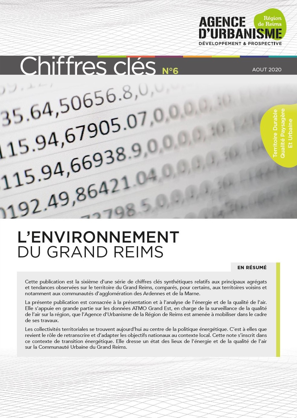 CHIFFRES CLÉS N°6 : L'ENVIRONNEMENT DU GRAND REIMS