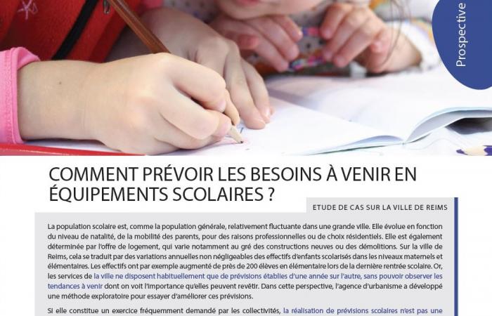 Note n°32 : Comment prévoir les besoins à venir en équipements scolaires ?