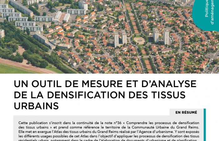 Note 51 : un outil de mesure et d'analyse de la densification des tissus urbains