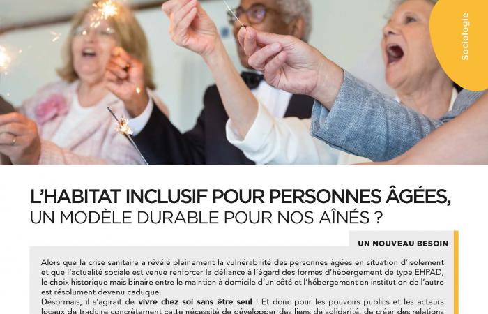 Note 60 : l'Habitat inclusif pour personnes âgées, un modèle durable pour nos aînés ? 